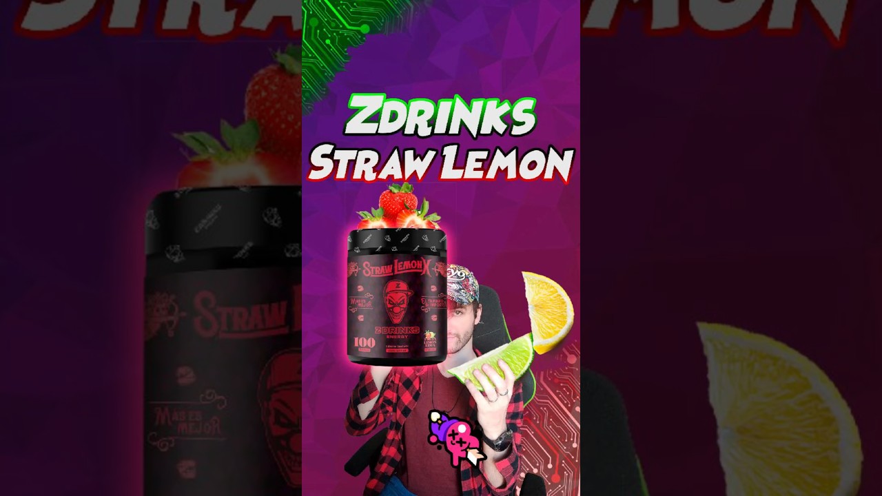 ⚡ Probando el TRABUCO de Z Drinks Straw Lemon | Review honesta 🍓 #Zdrinks #Strawlemon #bebidas