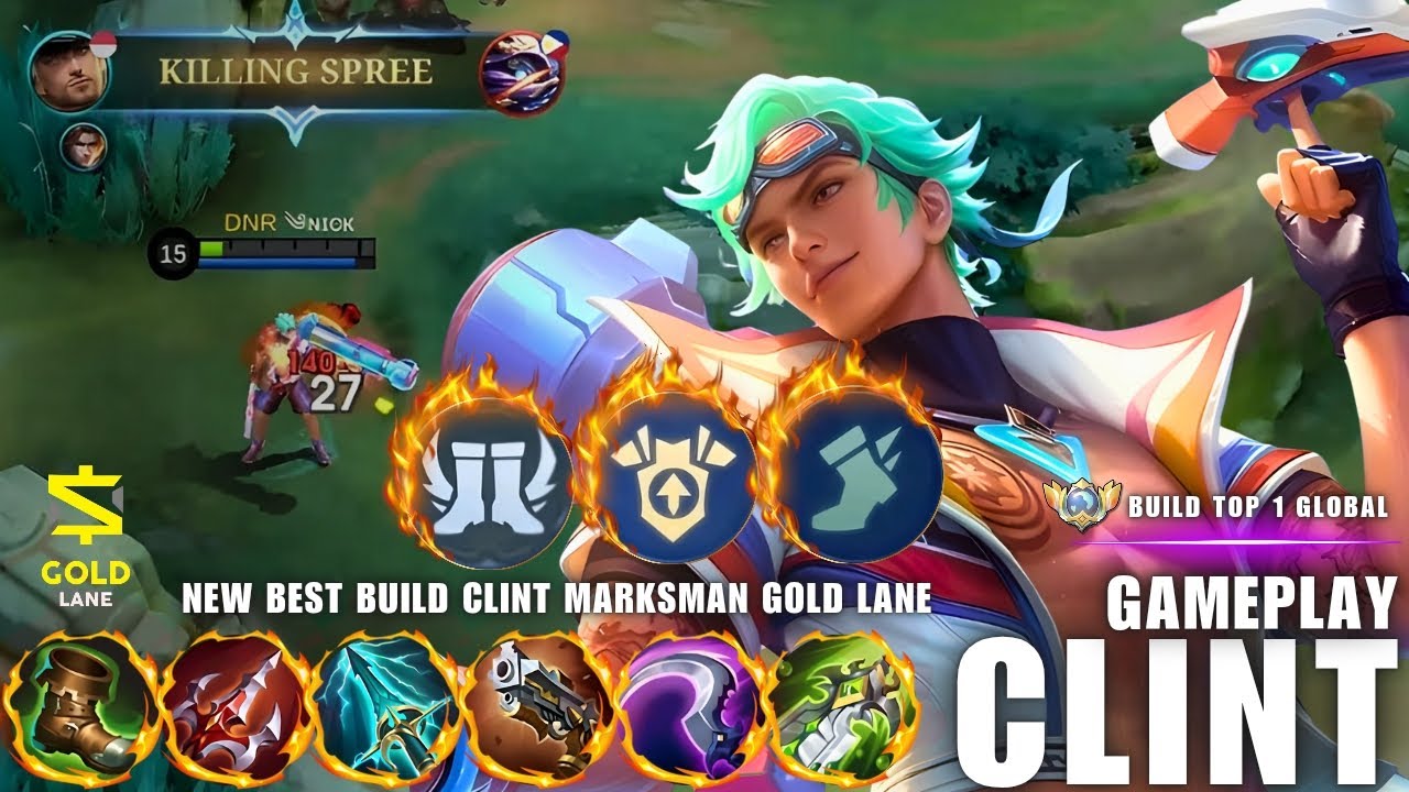 CLINT MODE INSANE! Top 1 Global Best Build Clint | One Shot Everyone!