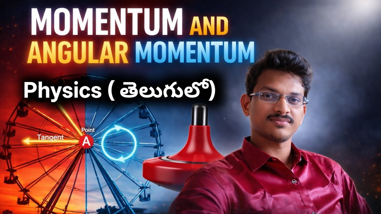 Momentum vs Angular Momentum | Complete Physics Explanation in Telugu @mahitutorials