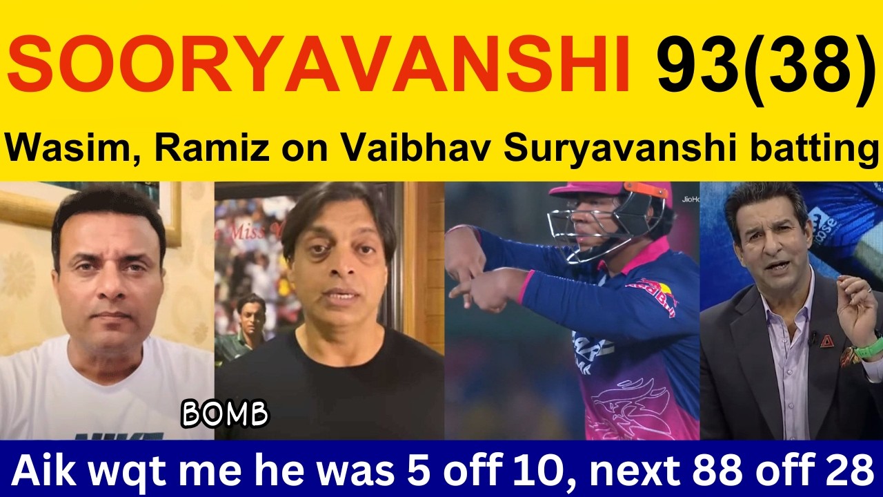 Tanveer Ahmed Shocked on Vaibhav Sooryavanshi batting today IPL | Ramiz Speaks, PAK Media reaction