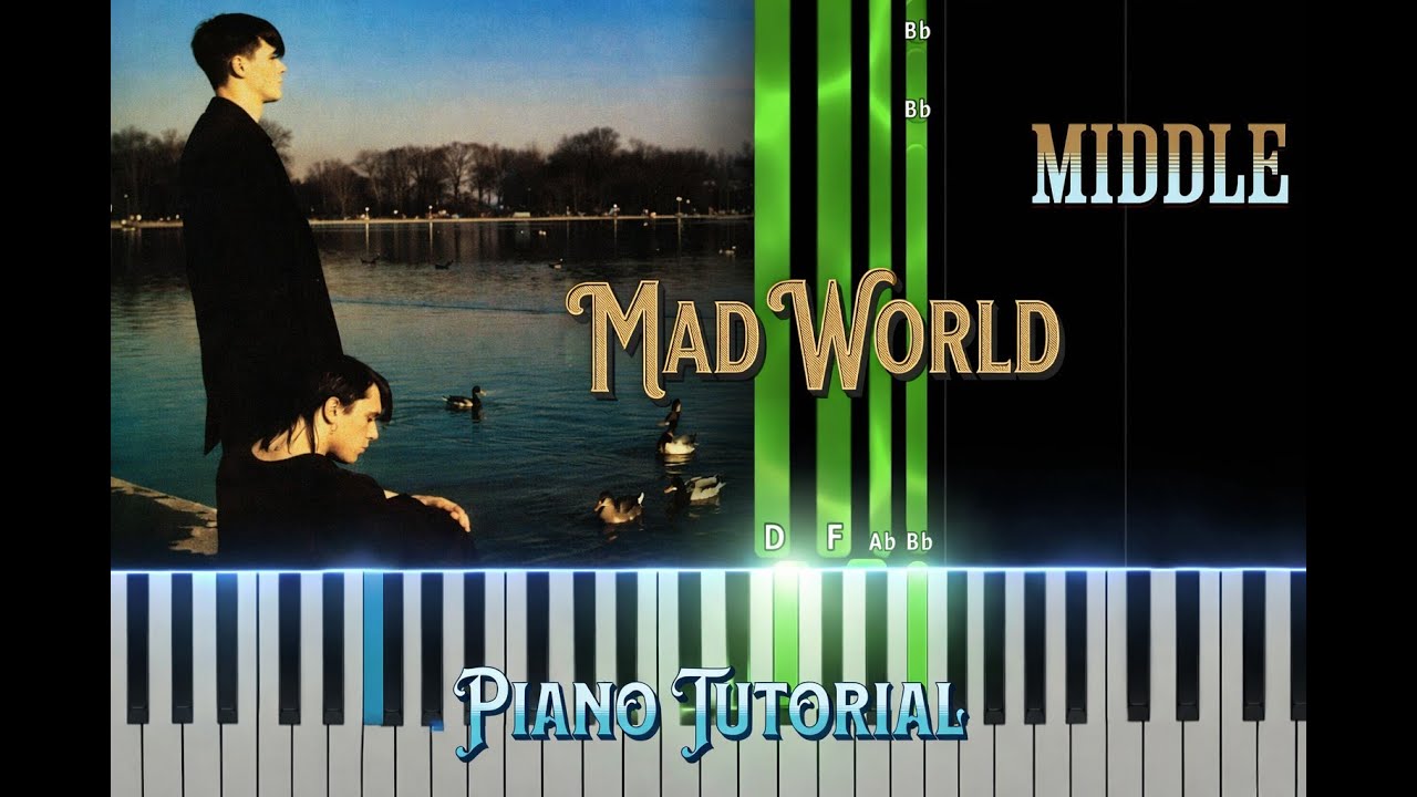 Mad World  Middle Piano Tutorial