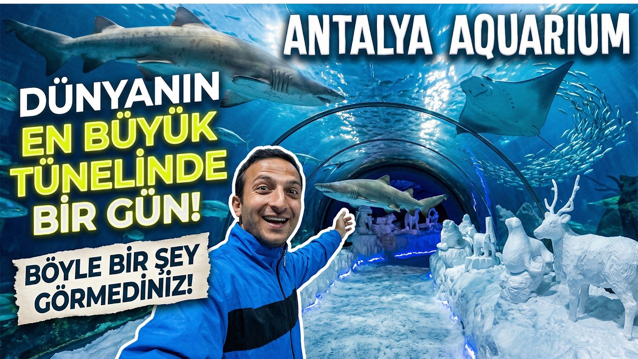 ANTALYA VLOG | Antalya Aquarium | Dünyanın En Büyük Tünel Akvaryumu - GEZİ VLOG