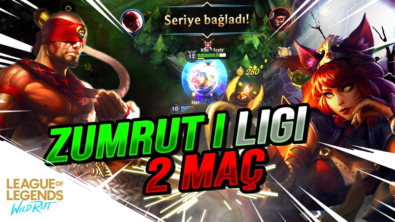 Lol Wild Rift : Zümrüt 1 Liginden Elmasa Çıkıyoruz ! 1 Video 2 Maç | Yüksek Elo Lee sin & Ahri