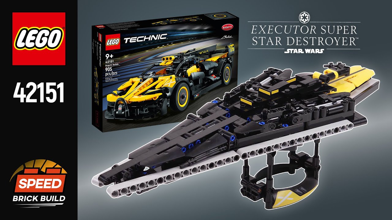 LEGO Technic Желтый суперзвездный разрушитель «Исполнитель» MOC (42151) [400 деталей] Альтернатив...