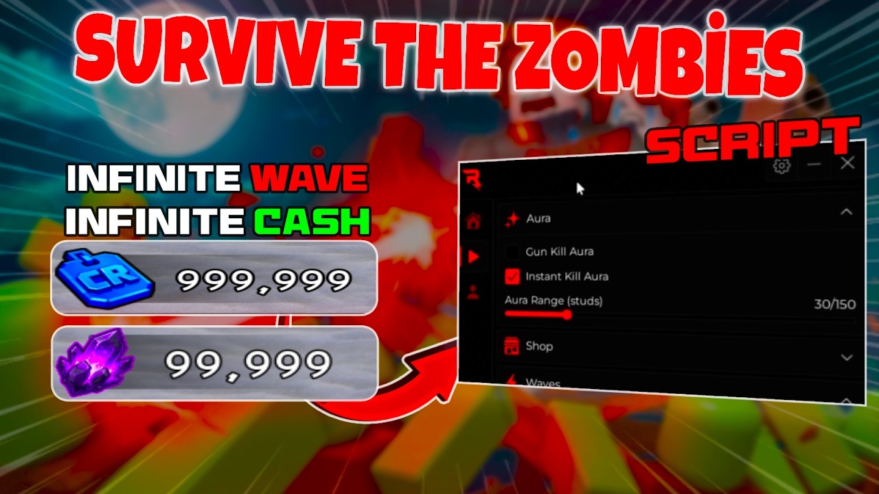 🔥Survive Zombie Arena Script | Auto Win, Auto Farm, Infinite Money, Instant Kill & Wave | 2026