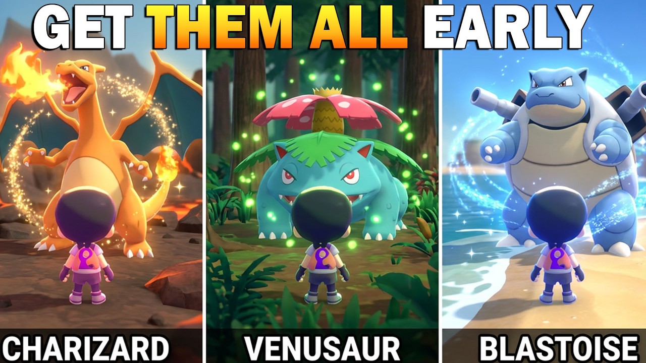 How To Get Charizard, Venosaur And Blastoise EARLY In Pokopia!