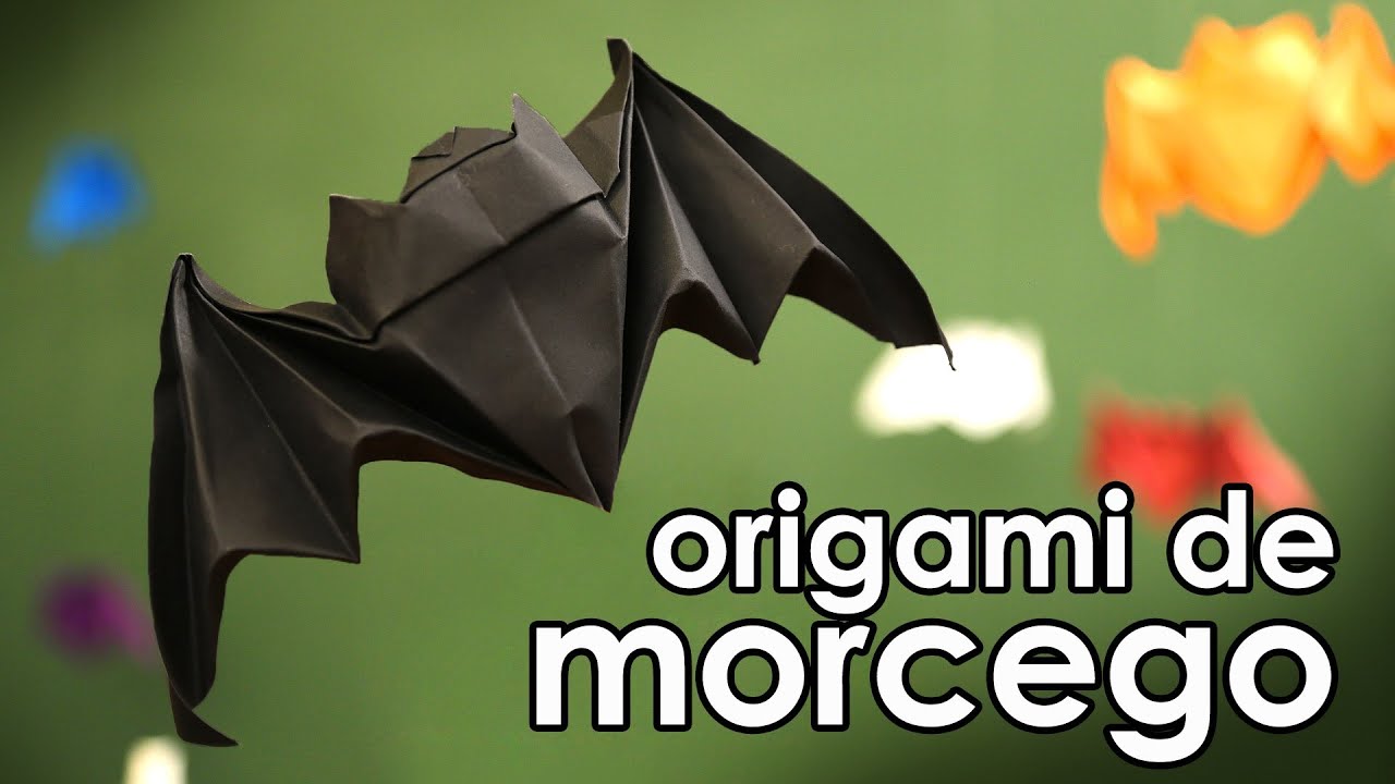 Como fazer o ORIGAMI do morcego da boa sorte (DOBRADURA com técnica wet folding) - Bat ORIGAMI