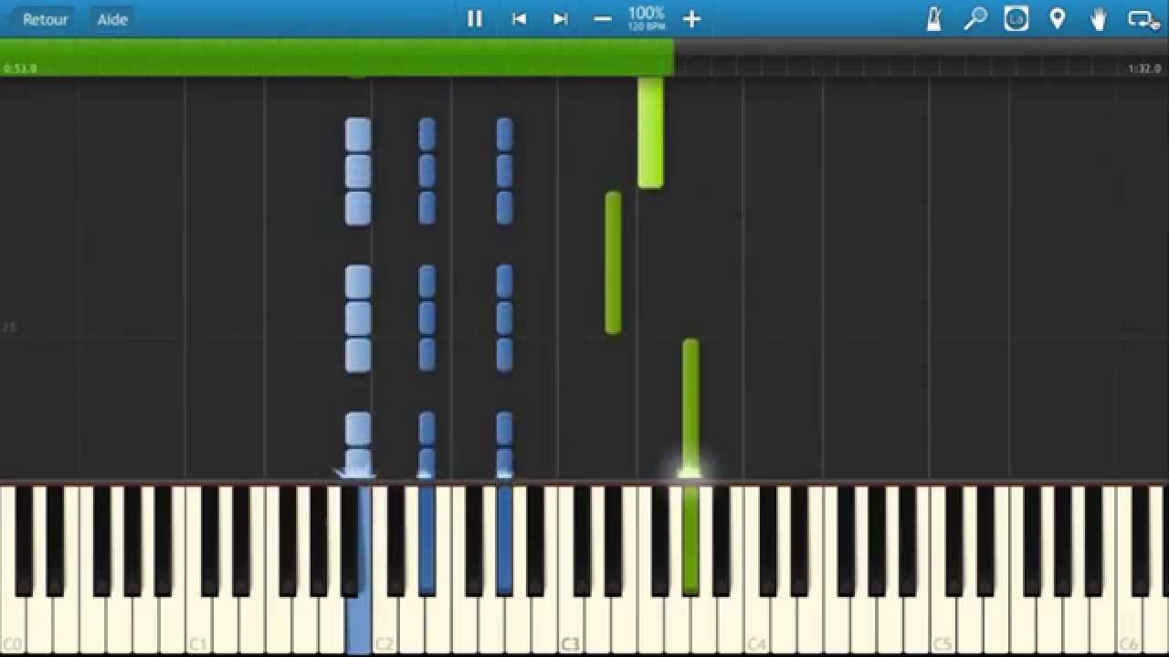 Tintin theme on synthesia ( sheet music )