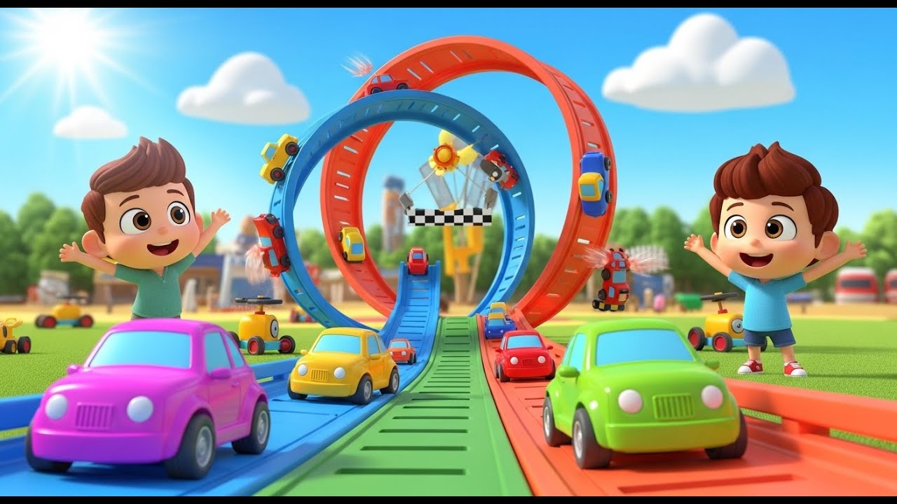 Соревнования по мотокроссу Hot Wheels на заднем дворе — трюки и гонки на игрушечных машинках.