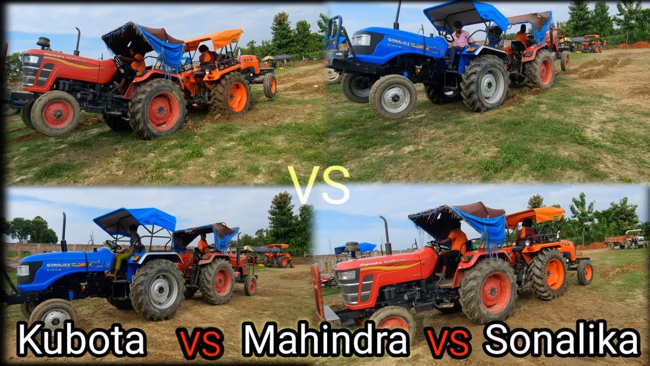 Kubota 4501 VS Mahindra yuvo 575 VS Sonalika 745rx Tochan Mukabla #tochanvideo#tractorvideo#tochan