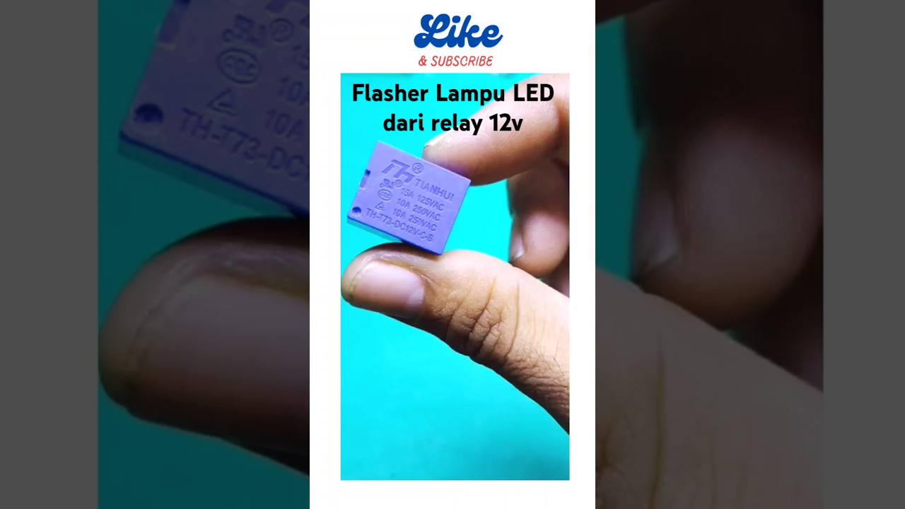 Tutorial membuat Flasher lampu LED dari relay 12v