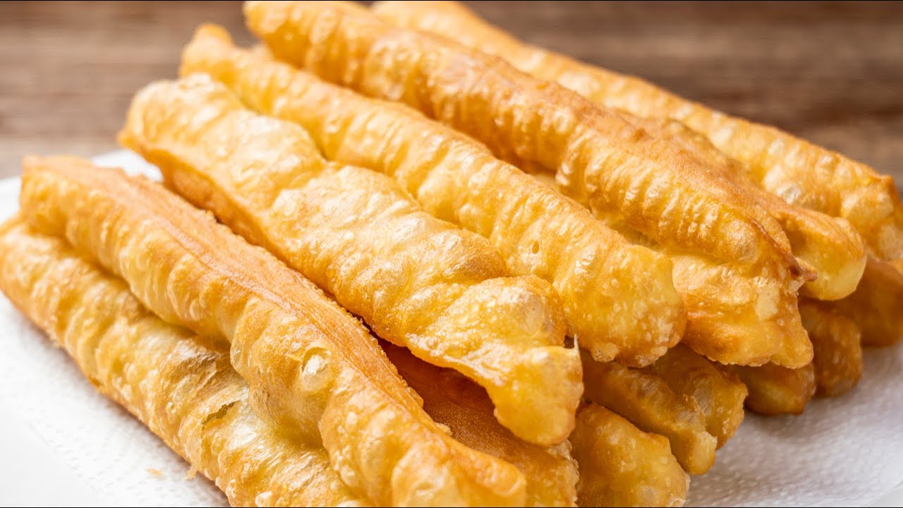 Жареные во фритюре палочки из теста, китайский Youtiao, веганский рецепт