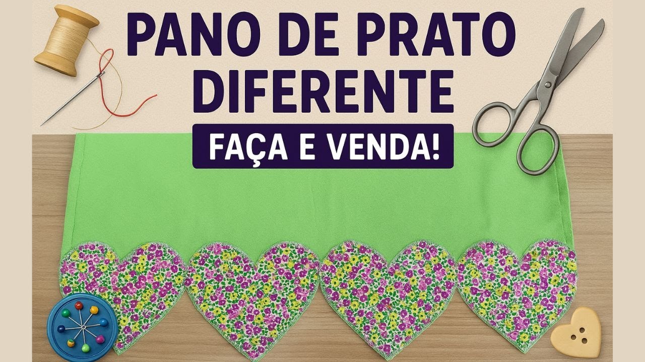 Passo a Passo Pano de Prato DIFERENTE - Faça e Venda!