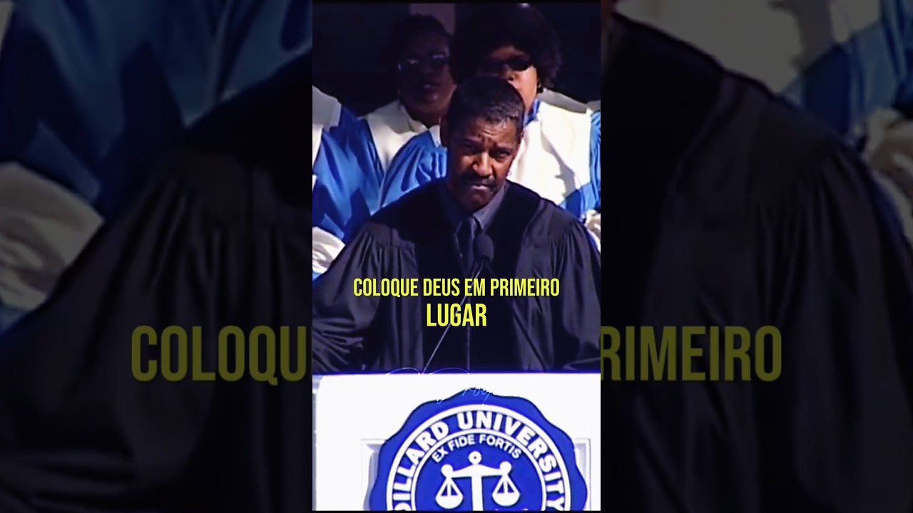 A CHAVE PARA O SUCESSO: DEUS EM PRIMEIRO LUGAR - DENZEL WASHINGTON EM PORTUGU&Ecirc;S (IN&Eacute;DITO) #shorts