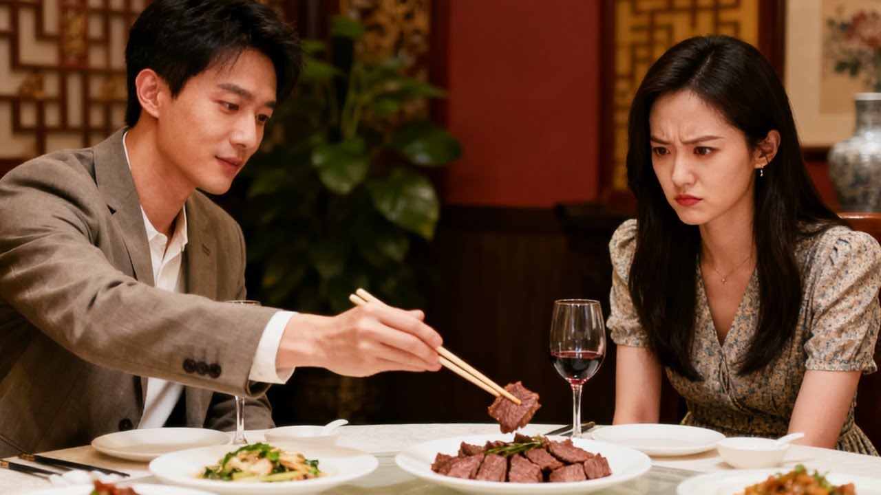 第一次相亲就社死现场！趁女孩扭头偷偷给她夹牛肉，她回头后的表情太扎心了！