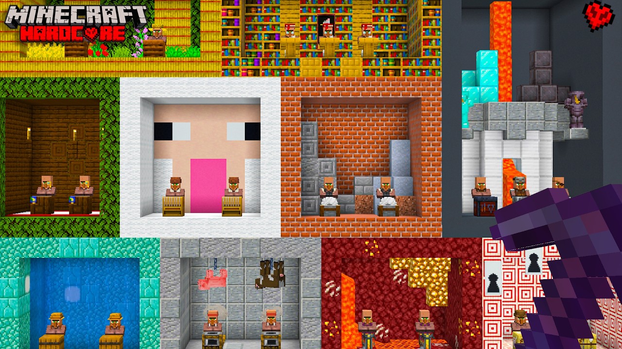 I Built a Trading Hall for EVERY VILLAGER in Minecraft Hardcore