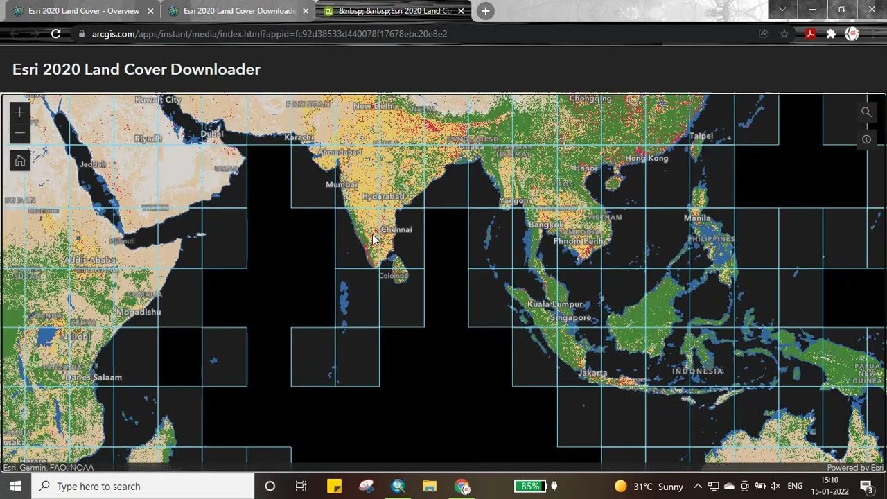 Download Sentinel 2- land use/land cover (LULC) map for the year 2020 at 10 meter resolution