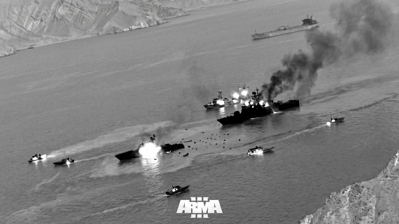 Iran&rsquo;s Last Flotillas in the Strait of Hormuz Sunk by U.S. B-2 Spirit Bombers! Realistic Arma 3 Sim