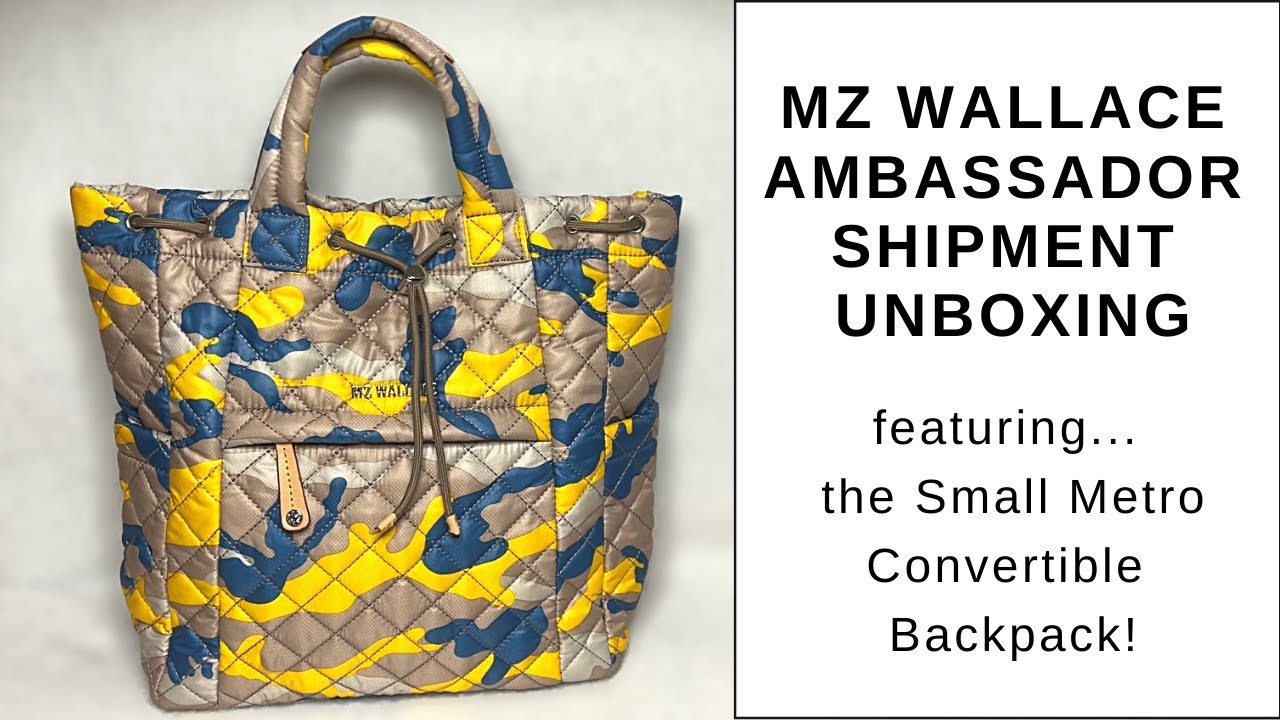 MZ Wallace Ambassador Shipment featuring the Small Metro Convertible Backpack!