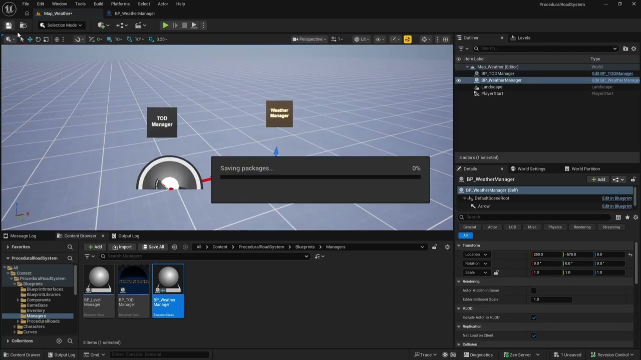 Unreal Engine 5: Procedural Road System - Getting Started with Weather Manager [PREVIEW]