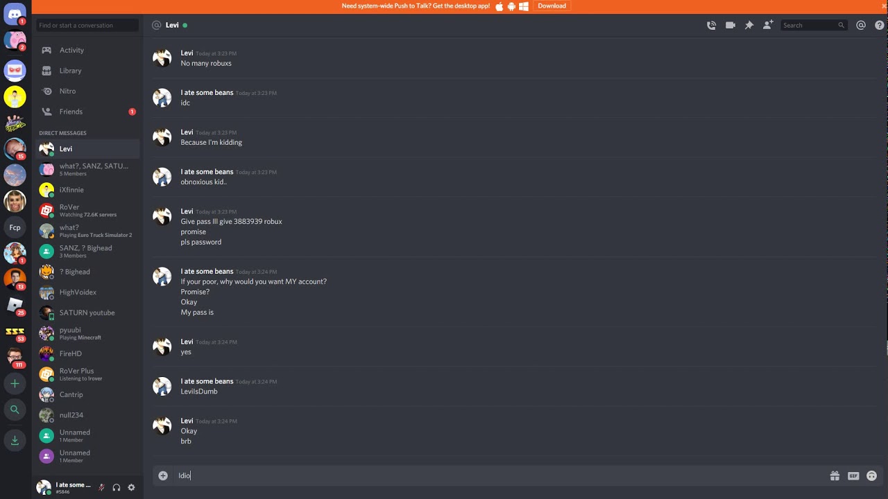 Trolling a scammer on discord