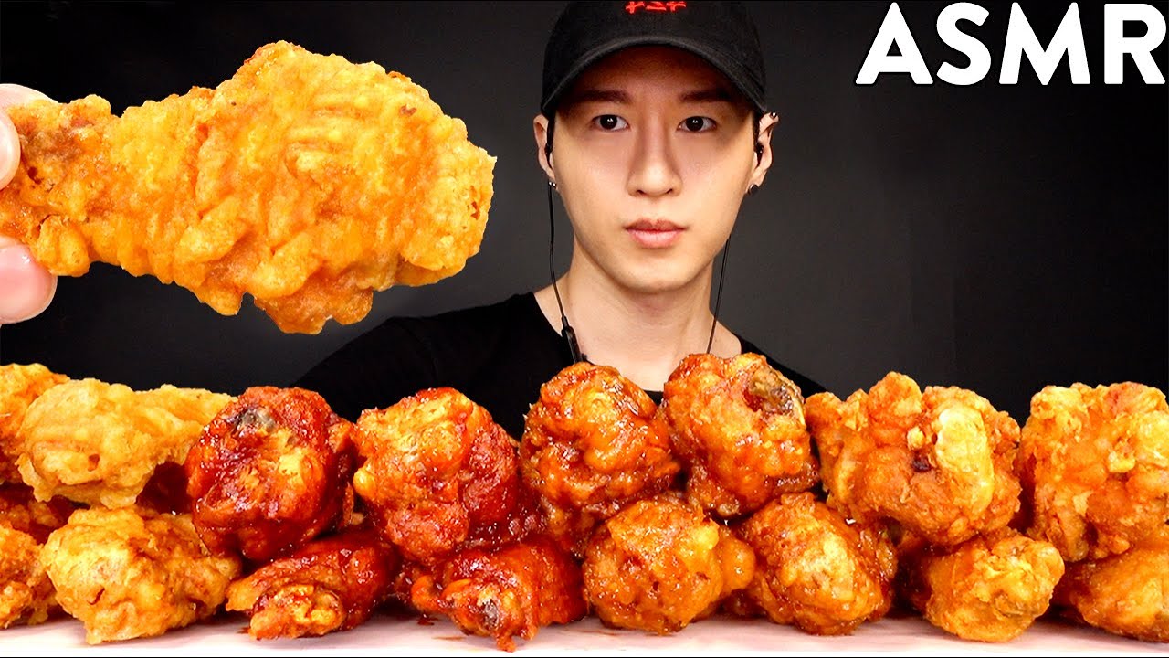 ASMR CHICKEN WINGS MUKBANG (4 FLAVORS) No Talking | EATING SOUNDS | Zach Choi ASMR