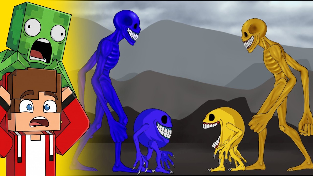JJ and Mikey REACT to Verity vs Falsity. Animation Drawing Cartoon‬?!