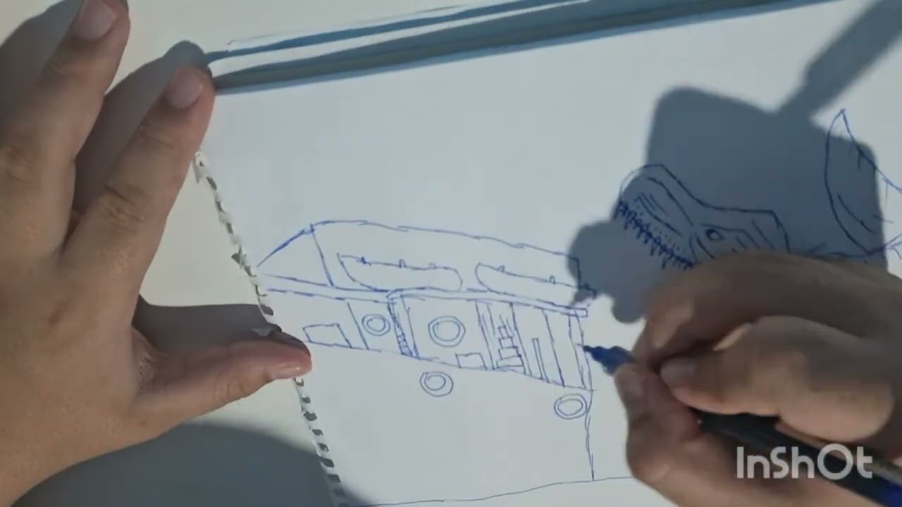Desenhando o Espino sauro de jurássic world 
