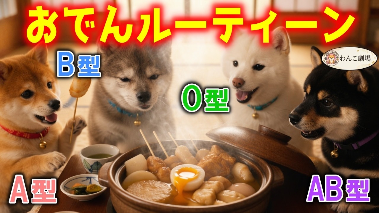 【血液型あるある】 AI柴犬のおでんの食べ方🐶🍢【わんこ劇場】