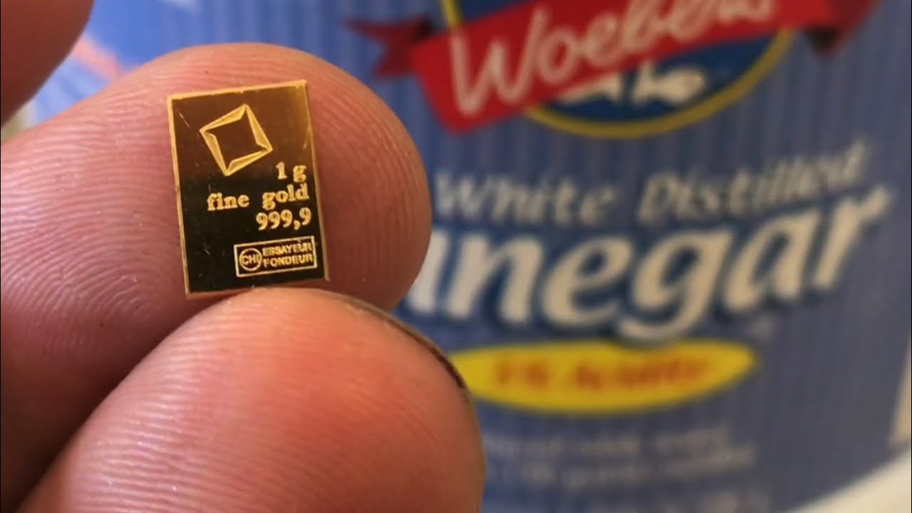 what happens to &ldquo;24 karat pure gold&rdquo; in VINEGAR??