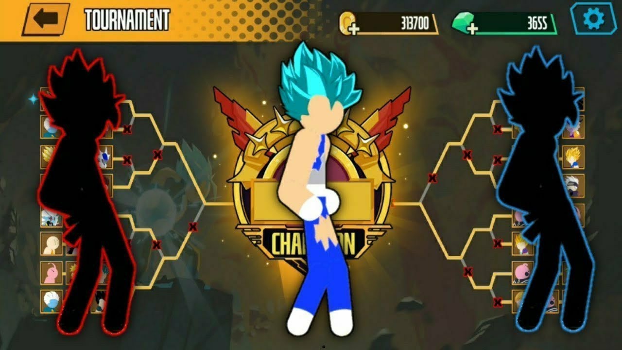 Stickman Warriors Fight 3×3 - Random, Vegeta SSJ Blue & Random TOURNAMENT