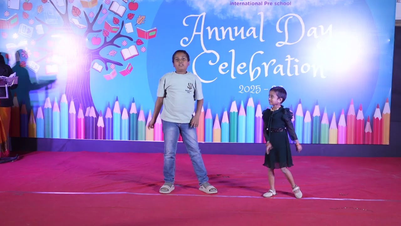 ANSHIKA WITH BROTHER ! MANGO PRE SCHOOL ! ANNUAL FUNCTION