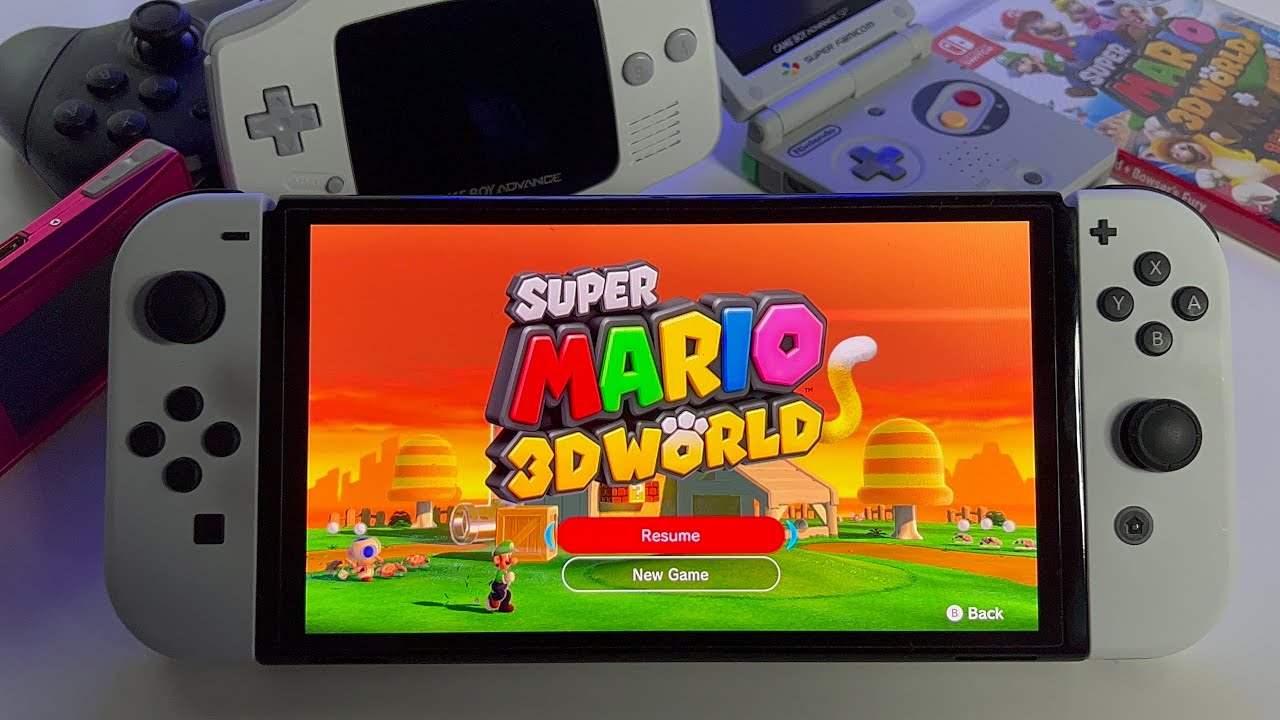 Super Mario 3D World + Bowser’s Fury | Switch OLED handheld gameplay