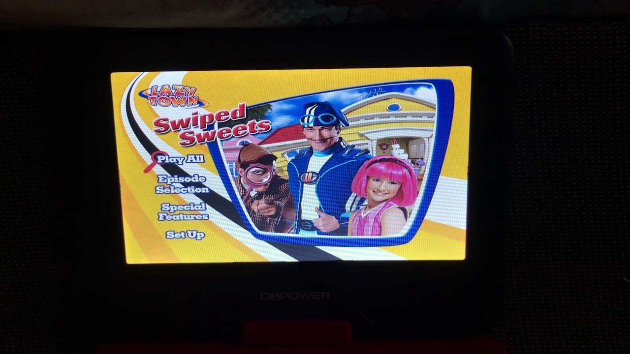 LazyTown swipe sweets 2006 DVD menu walk-through
