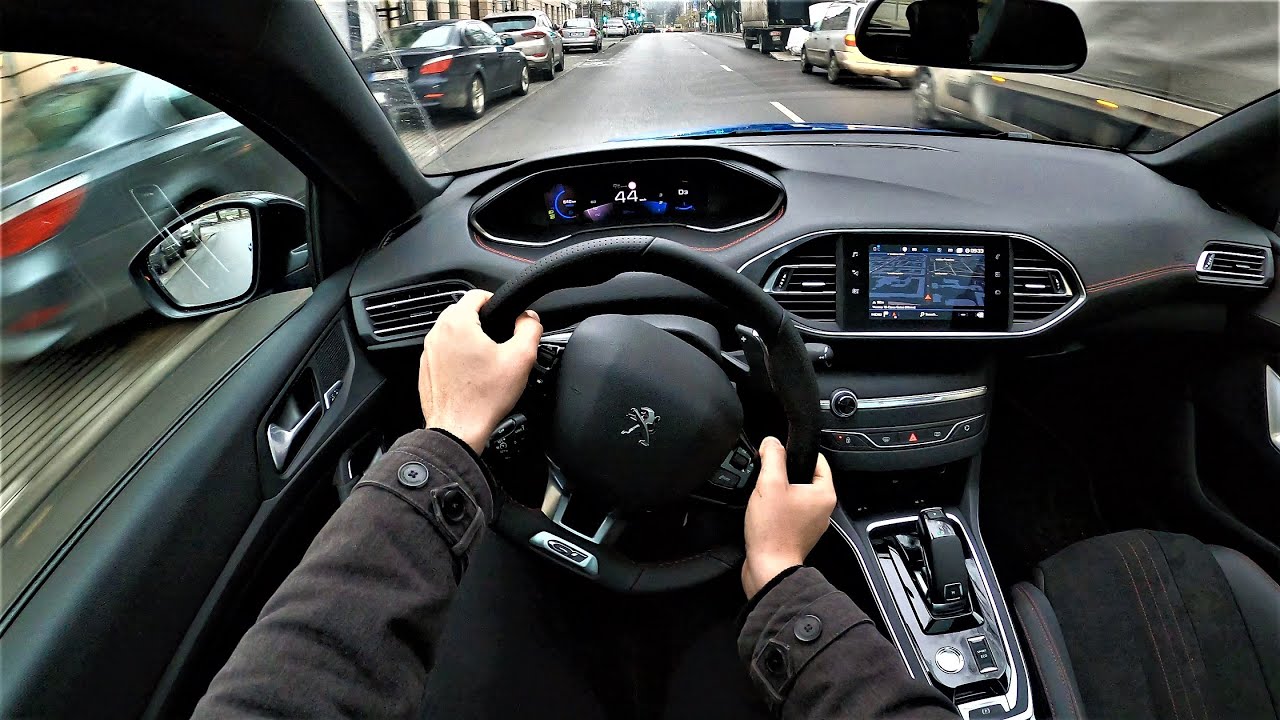 2021 Facelift! Peugeot 308 SW (GT-Pack) 130HP - POV Test Drive. Nice interior quality!