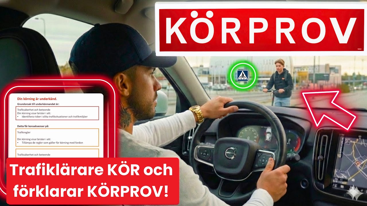 Trafiklärare kör och förklarar STADSTRAFIK på KÖRPROVET! #uppkörning #körprov #körkort 