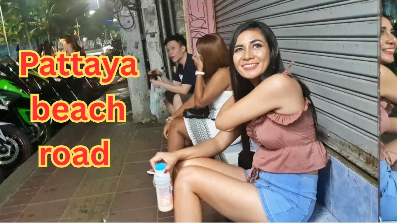 Pattaya beach road girl scene in November 2025