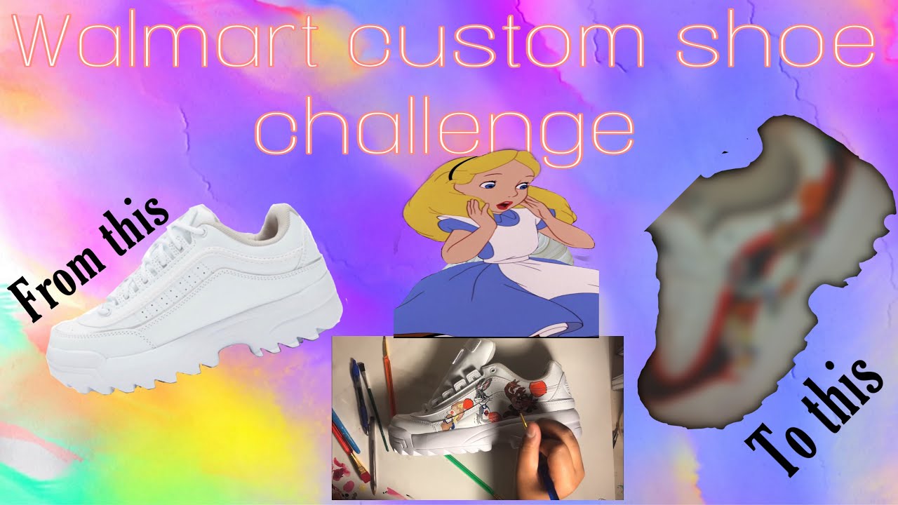 WALMART CUSTOM SHOE CHALLENGE🔥🔥 //satisfying//timelapse //space jam//2019
