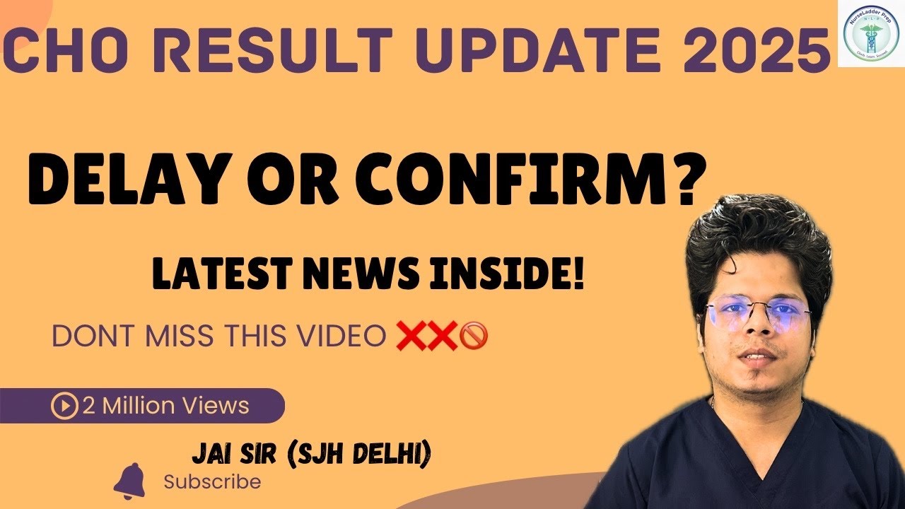 &ldquo;CHO Result BIG Update 2025 | Kya Aaj Aayega CHO Result? Full Discussion&rdquo;