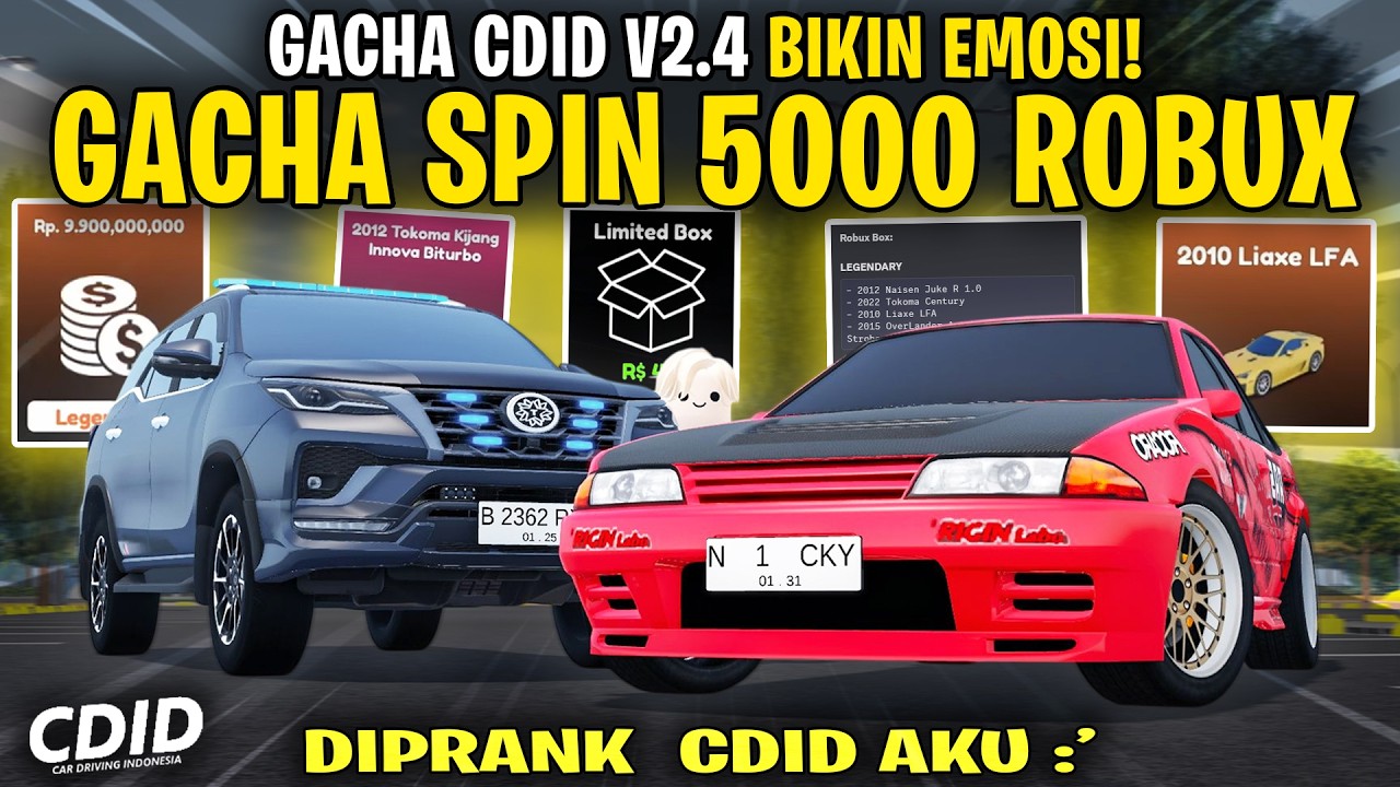 GACHA HABISIN 5000 ROBUX LIMITED BOX SPIN UPDATE DI CDID V2.4 ! DIPRANK CDID - CDID V2.4 Roblox