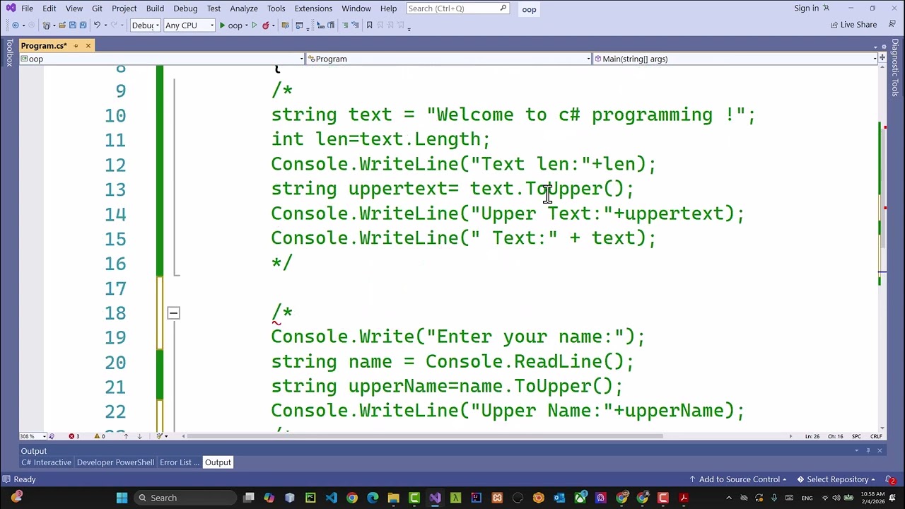 Lecture 10 – C# Programming  Strings