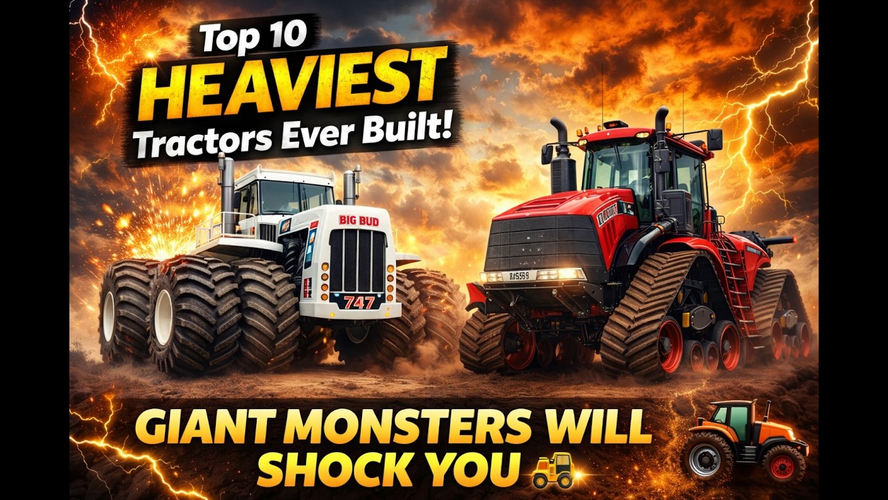 😱 Top 10 HEAVIEST Tractors Ever Built! These GIANT Monsters Will SHOCK You 🚜💥