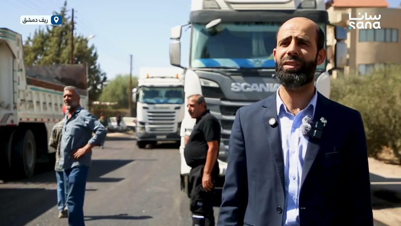 محافظة ريف دمشق تبدأ أعمال تزفيت الطريق الرئيسي في مدينة القطيفة، بهدف تحسين الواقع الخدمي للأهالي
