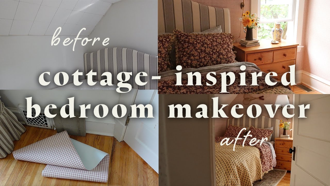 from boring bedroom to cottage-y charm - diy home renovation