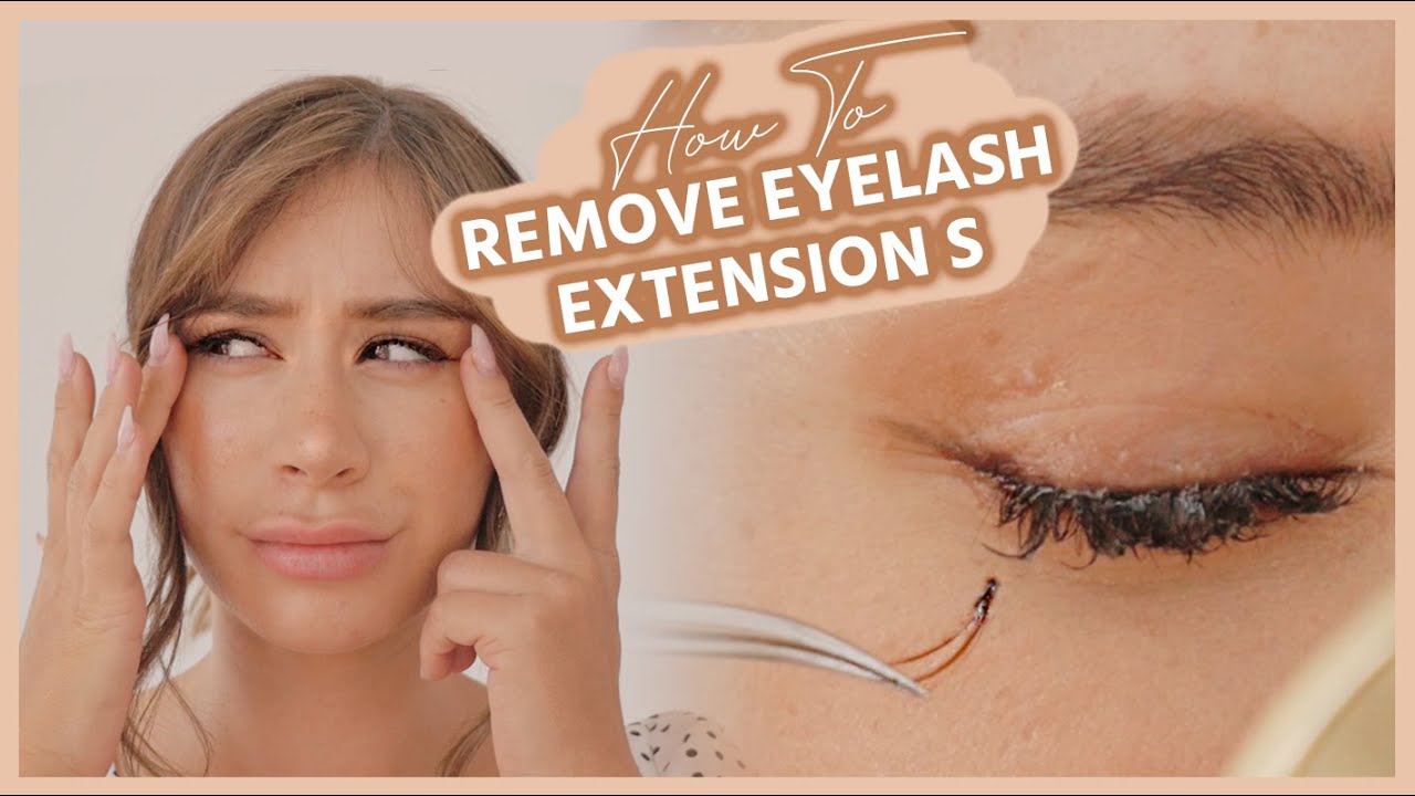 HOW TO REMOVE EYELASH EXTENSIONS | diy eyelash extensions at home tutorial  - biibiibeauty