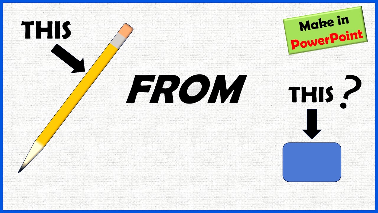 Make This Pencil from a Rectangle Shape in PowerPoint