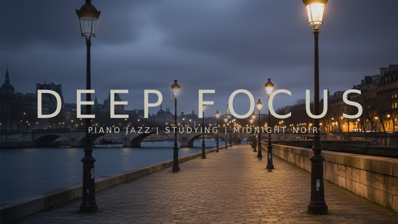 Deep Focus | Ambient Piano | Jazzhop | Midnight Noir Silence