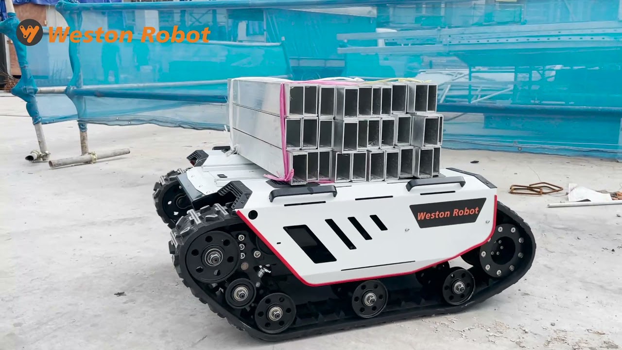 Outdoor UGV Robot BUNKER Used for Material Handling at Construction Sites in Singapore