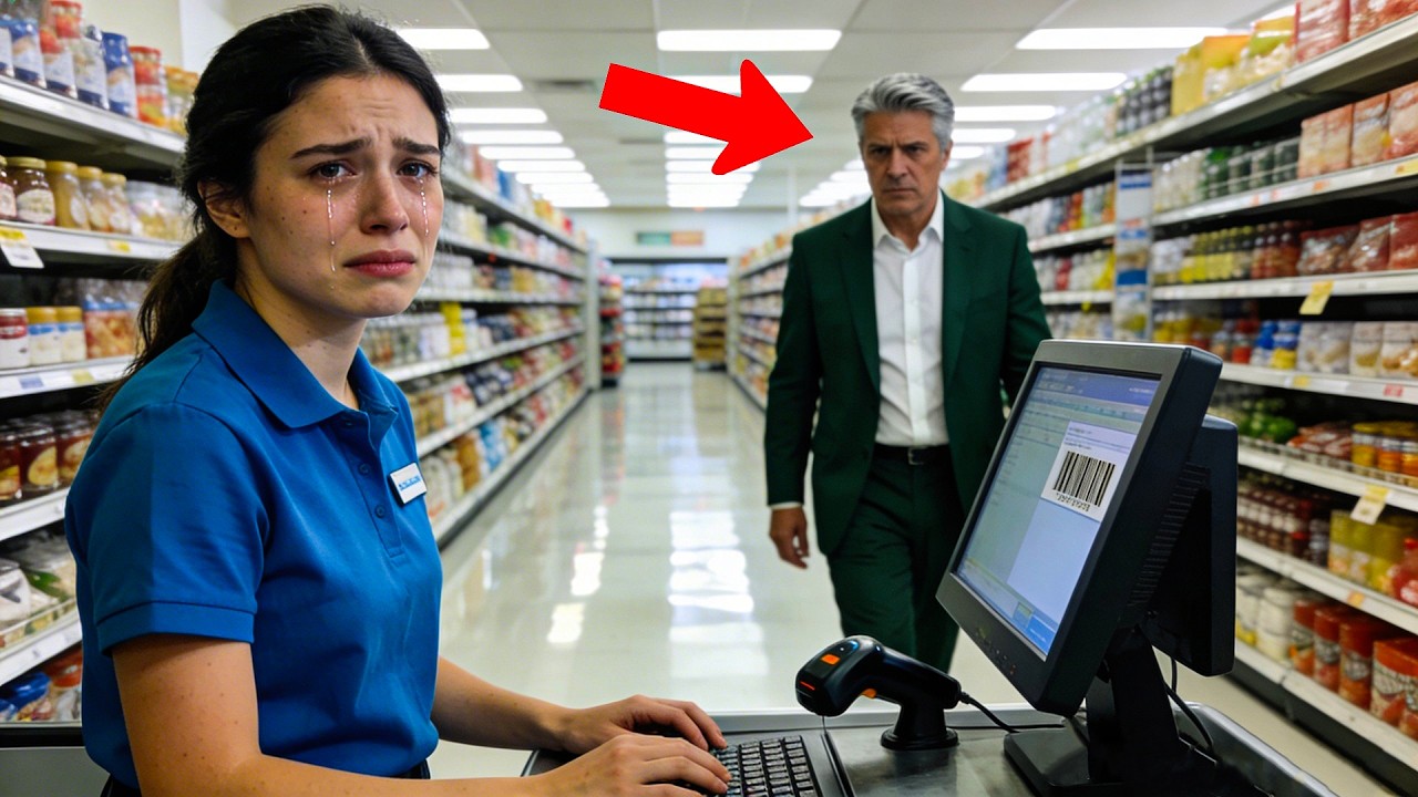 EL CEO ENTRÓ DISFRAZADO A UNA TIENDA… Y ENCONTRÓ A UNA CAJERA LLORANDO
