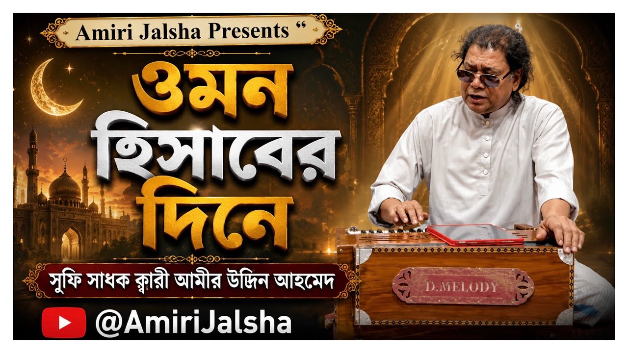 ওমন হিসাবের দিনে - ক্বারী আমীর উদ্দিন আহমেদ।। @AmiriJalsha  Lyrics - Kari Amir Uddin Ahmed